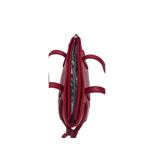 Pewter Maroon Handbag