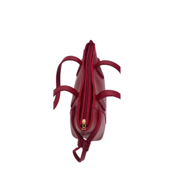 Pewter Maroon Handbag