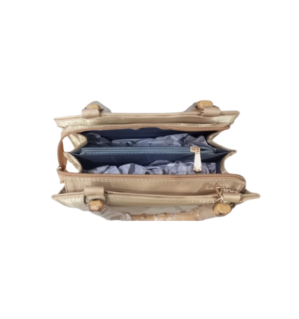 Golden Top Handle Bag