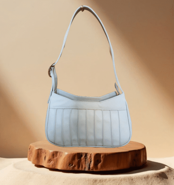 Crescent White Shoulder Bag