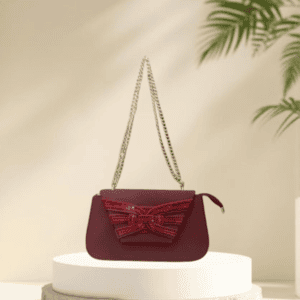 Elegant Maroon Clutch Bag