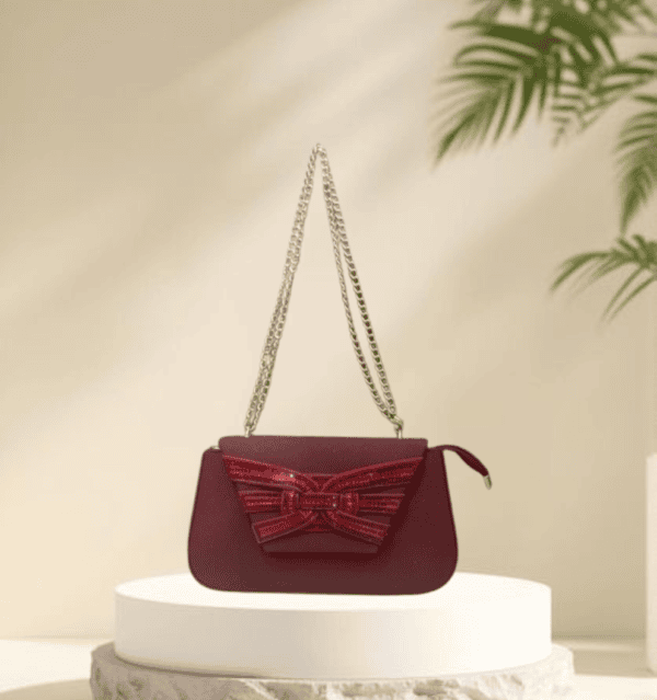 Elegant Maroon Clutch Bag