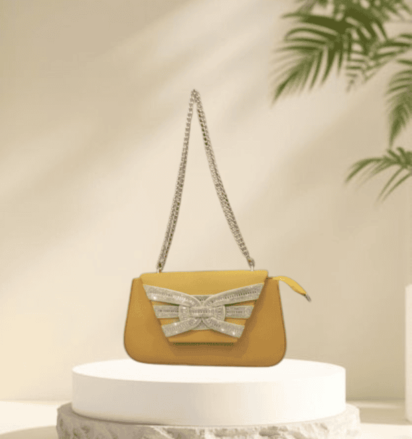 Elegant Yellow Clutch Bag
