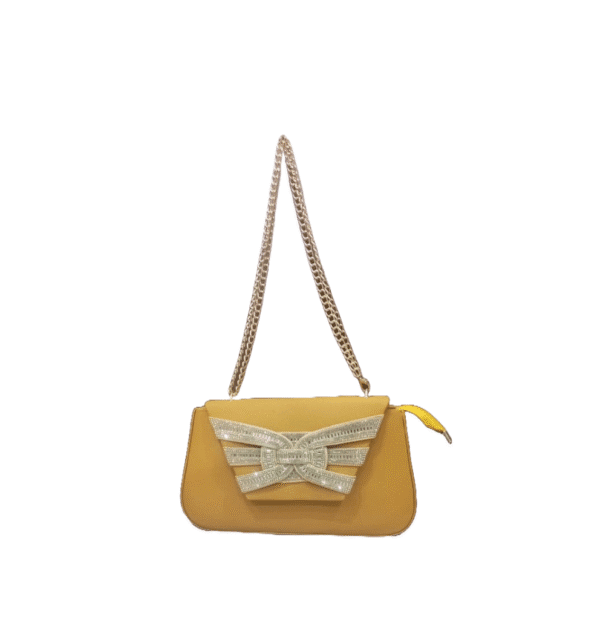 Elegant Yellow Clutch Bag