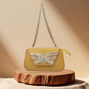 Elegant Yellow Clutch Bag