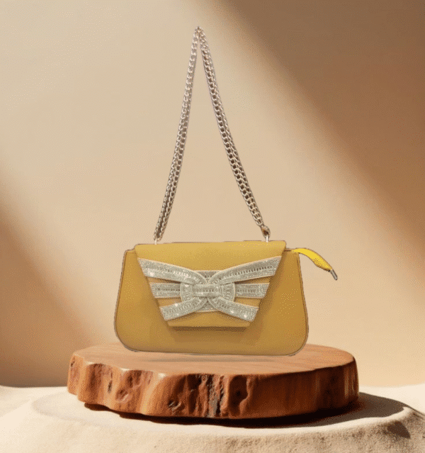 Elegant Yellow Clutch Bag
