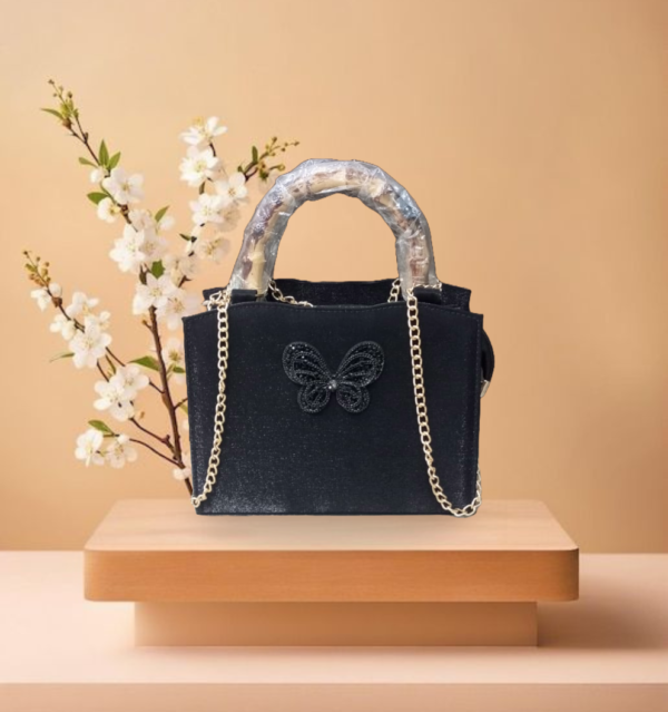 Luxury Black Top Handle Bag
