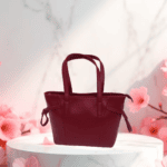 Pewter Maroon Handbag