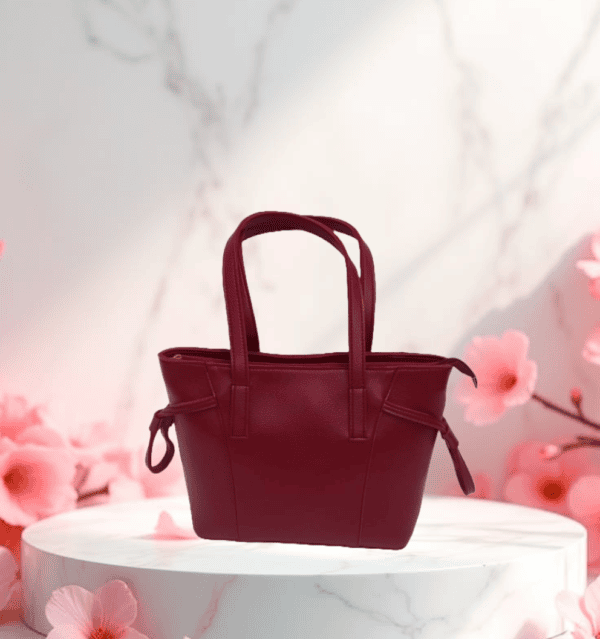 Pewter Maroon Handbag