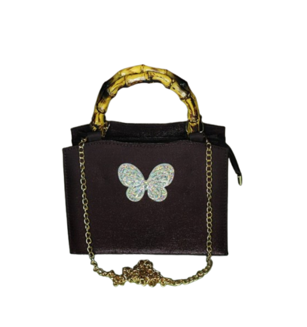 brown top handle bag