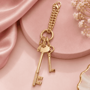 Trendy And Stylish Bag Charm For Girls, Purse Charm & Keyring for Women, Golden Keychain for Girls Online Pakistan